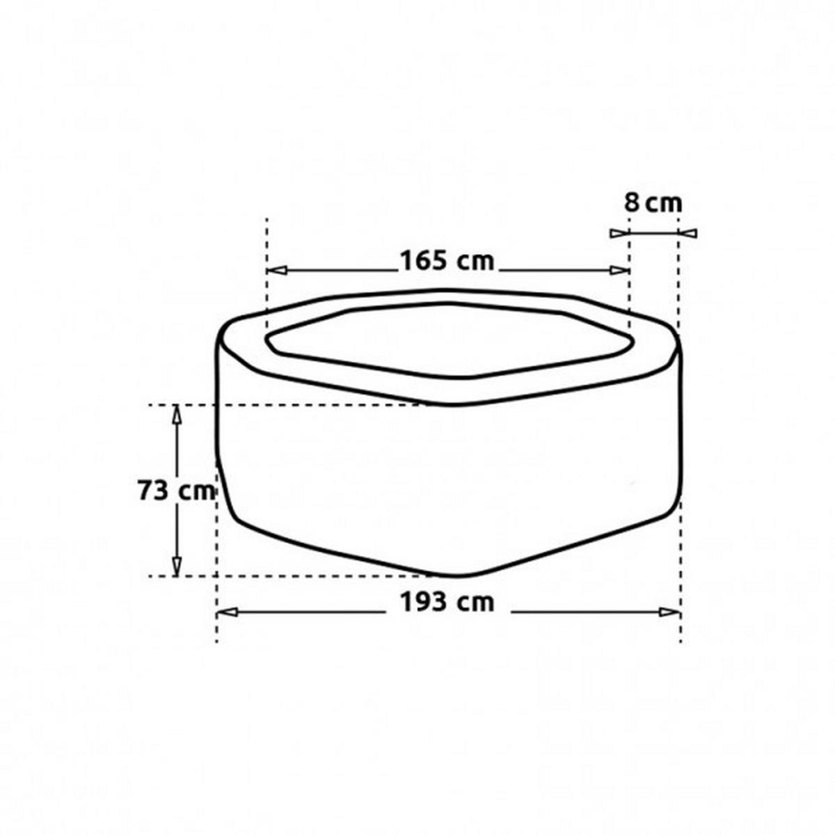 Whirlpool Netspa Octopus Ø 290 Cm Mit Umrandung+5 Möbel - Schwarz, Basics, Leder/Kunststoff (290/73cm)