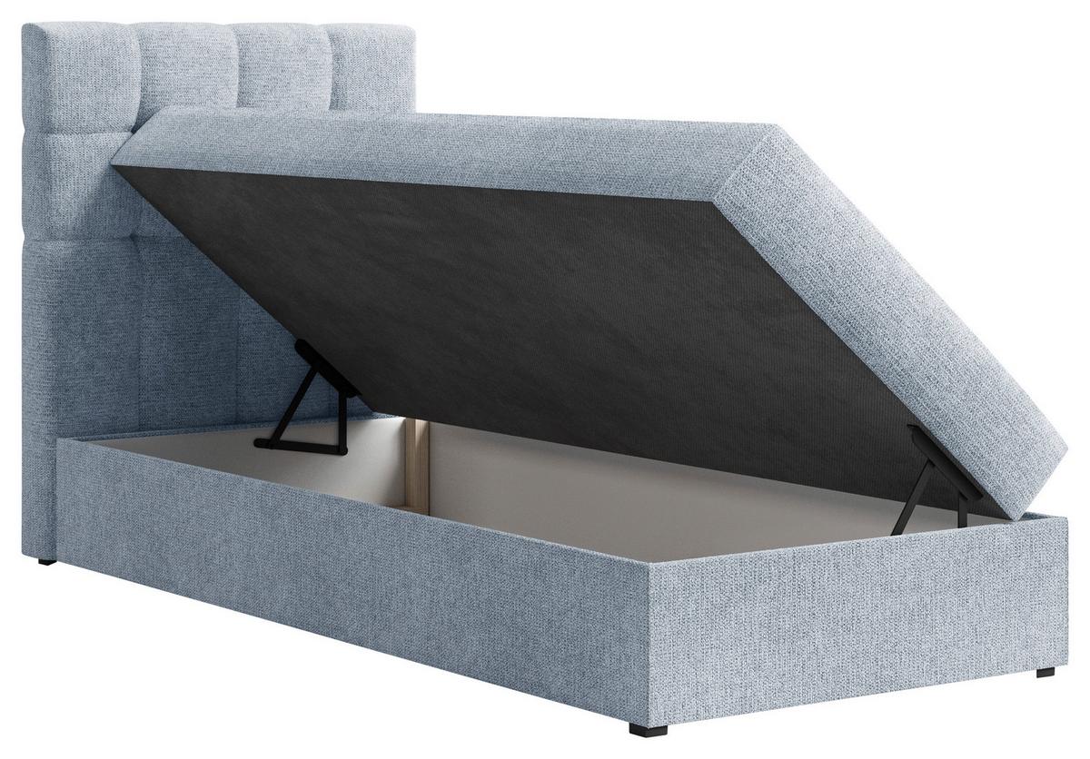 BOXBETT Oslo Blau 90x200cm - Blau, MODERN, Holz/Kunststoff (90/200cm) - MID.YOU