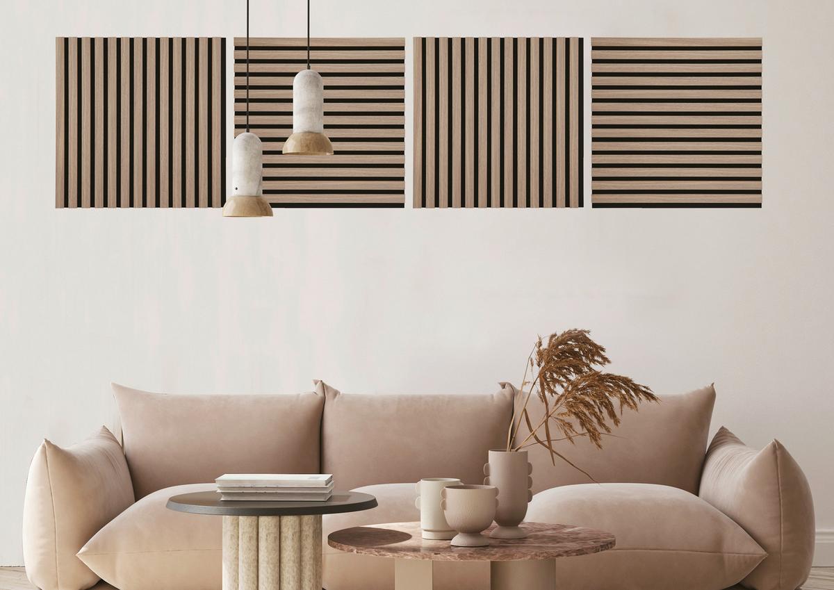 Akustikpaneel Aktion B: 52 cm Artisan Eiche Dekor, 4er Set - Eiche Artisan, MODERN, Holzwerkstoff/Kunststoff (52/52/2cm)