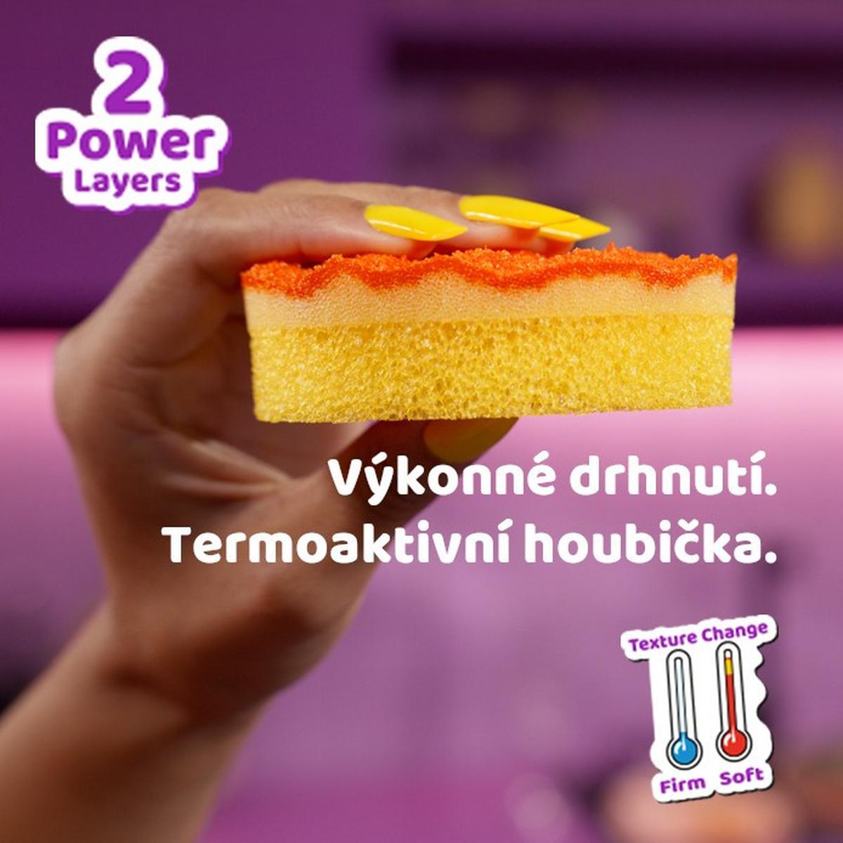 Houbička ORANGE PUNCH VILEDA PUNCH ORANGE HUBKA - oranžová, Basics, plast (10,2/3,2/15cm) - Vileda