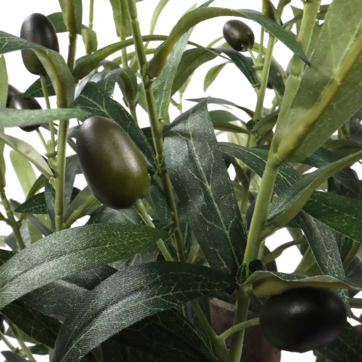 KUNSTPFLANZE Olive Grün B: 45cm - Schwarz/Braun, MODERN, Kunststoff (45/70/45cm) - MID.YOU