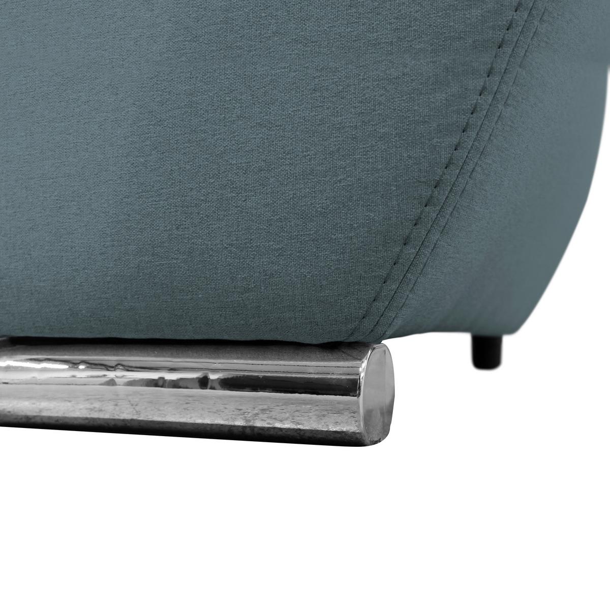 Veratti New Blau Inkl. Schlaffunktion Ottomane Links - Blau/Silberfarben, Design, Textil (167/281cm) - MID.YOU