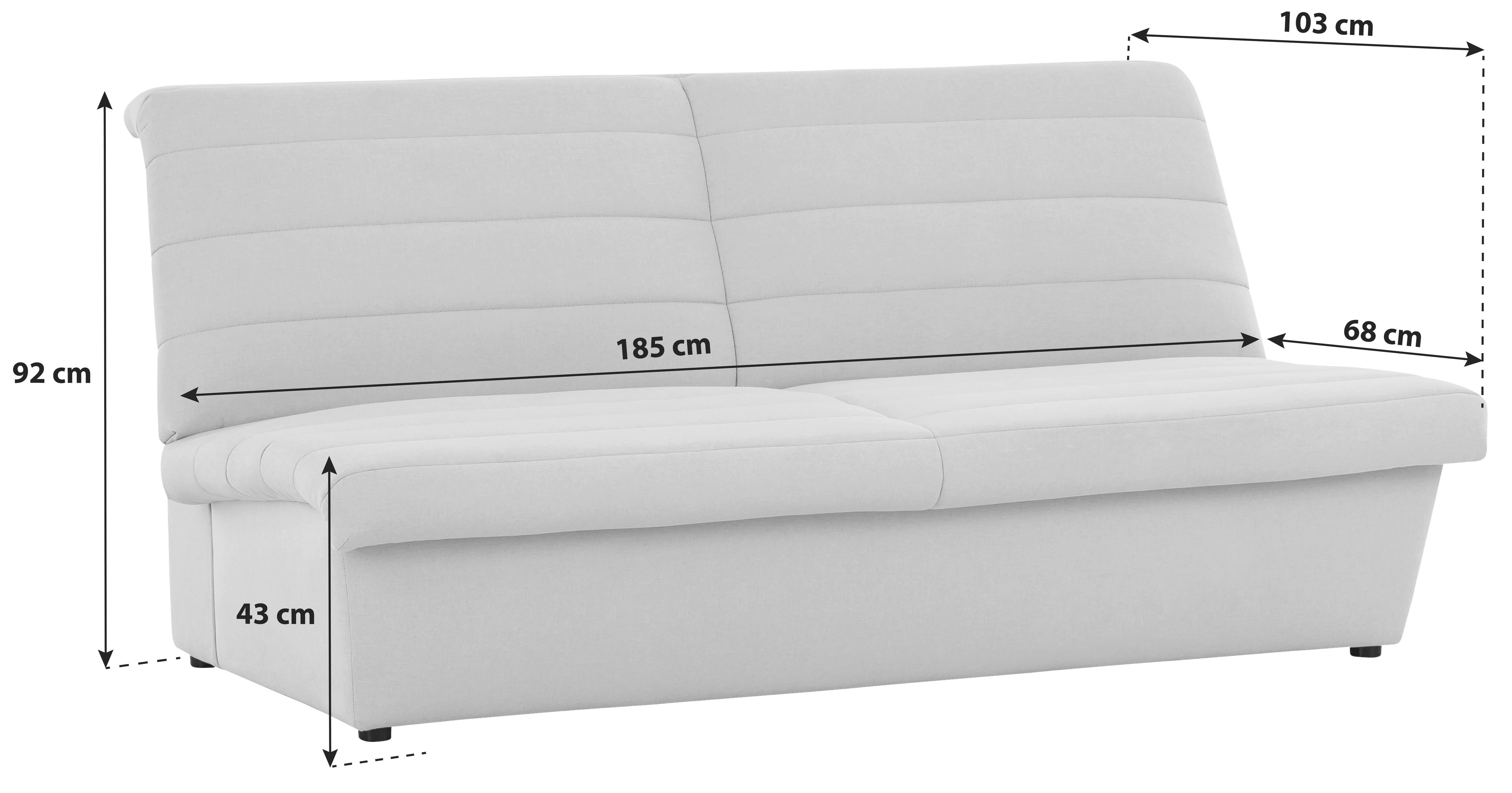 2-sitzer-sofa Looks Vii Ecru - Ecru/Schwarz, Design, Textil (185/92/103cm) - LOOKS by W.Joop