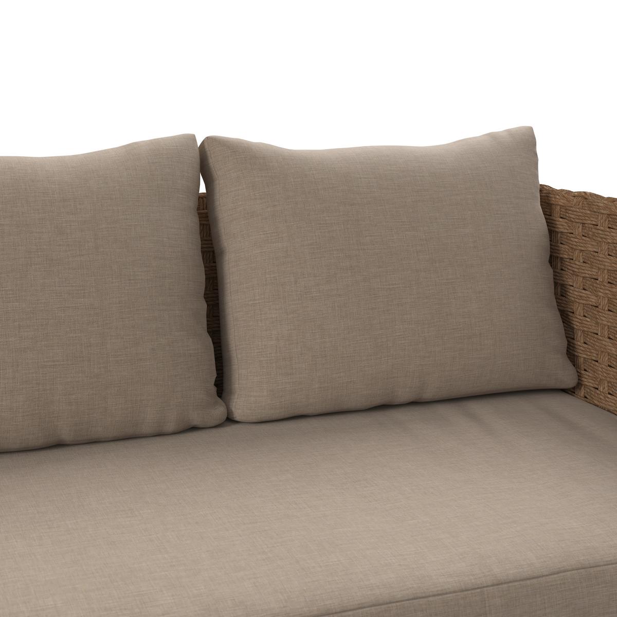 Loungegarnitur Amalfi - Beige/Gelb, MODERN, Holz/Kunststoff (120/40/65cm) - Beldano