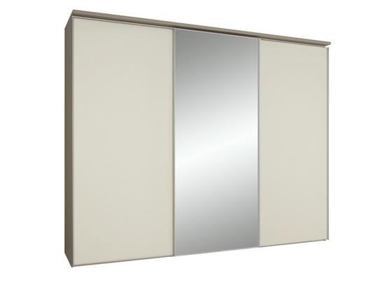 Skříň S Posuvnými Dveřmi Sonate Rom - magnolie/světle hnědá, Lifestyle, kompozitní dřevo/sklo (249/222/68cm) - Premium Living Skříň S Posuvnými Dveřmi Sonate Rom - magnolie/světle hnědá, Lifestyle, kompozitní dřevo/sklo (249/222/68cm) - Premium Living
