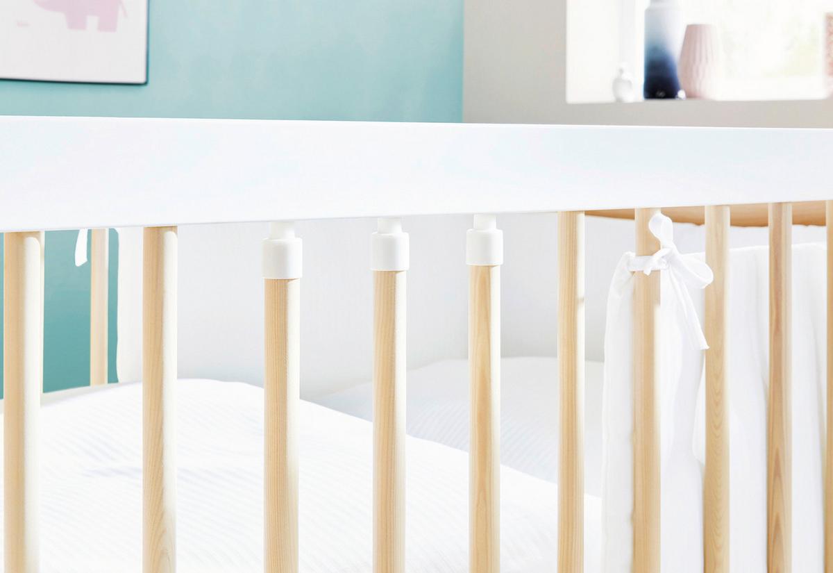 Babyzimmer 090043b Round - Ahornfarben/Weiß, Design, Holzwerkstoff - Pinolino