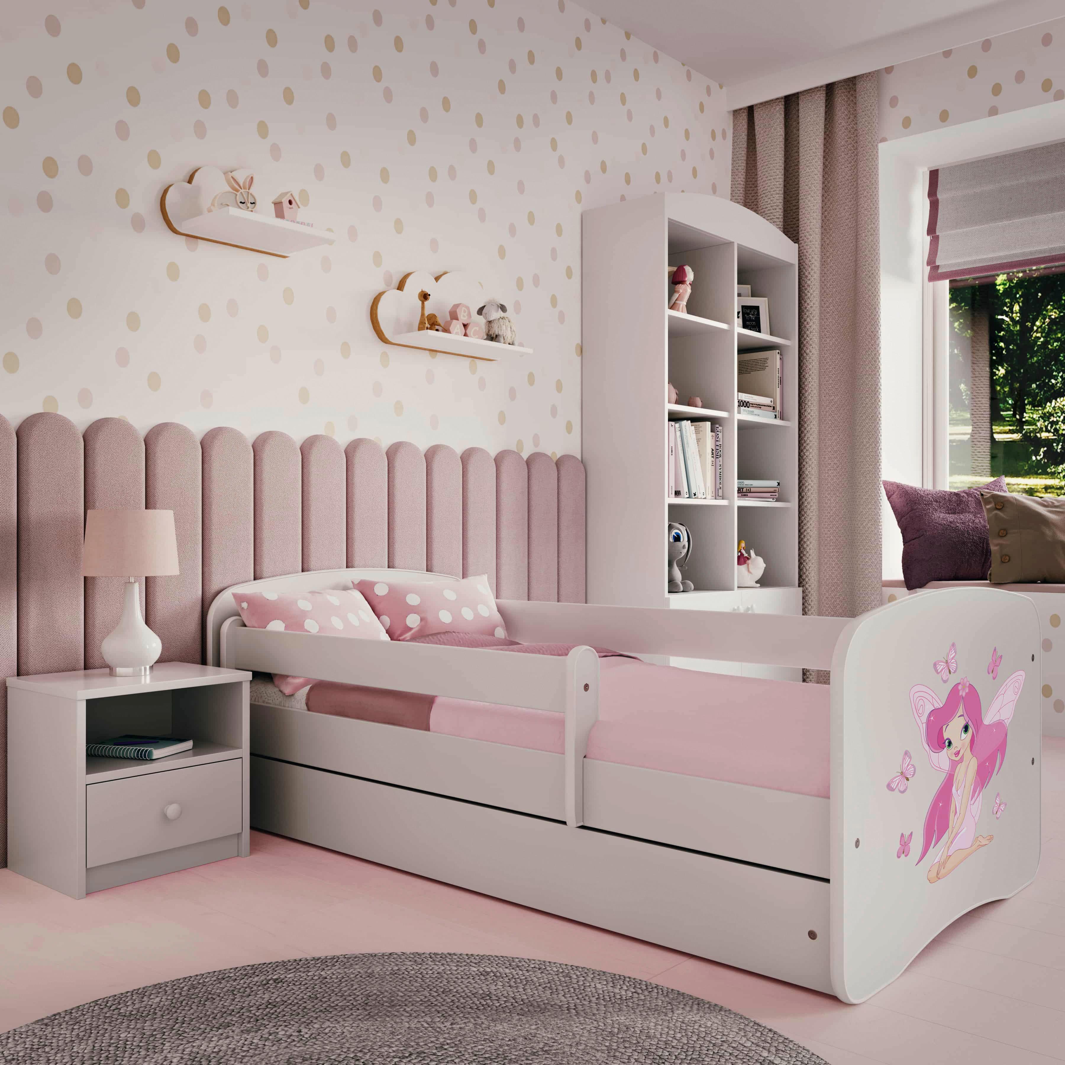 Kinder-/Juniorbett Babydreams Inkl. Matratze 80x160 - Birkefarben/Weiß, MODERN, Holz/Holzwerkstoff (80/160cm) - MID.YOU