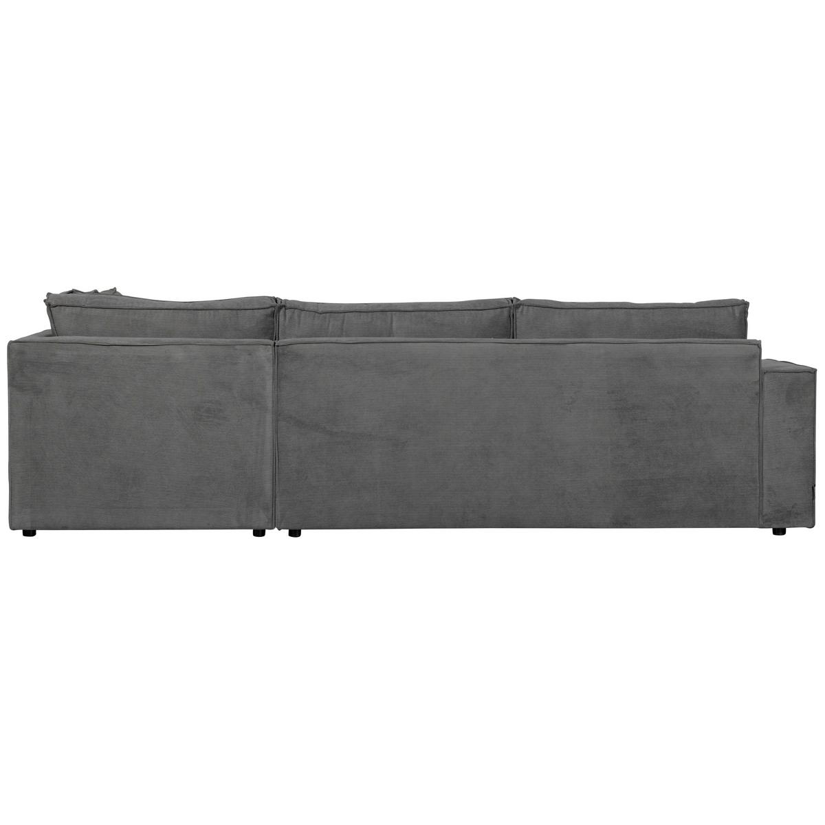 Ecksofa Thomas Dunkelgrau S: 283x197cm - Dunkelgrau/Schwarz, Design, Textil (283/197cm) - Livetastic