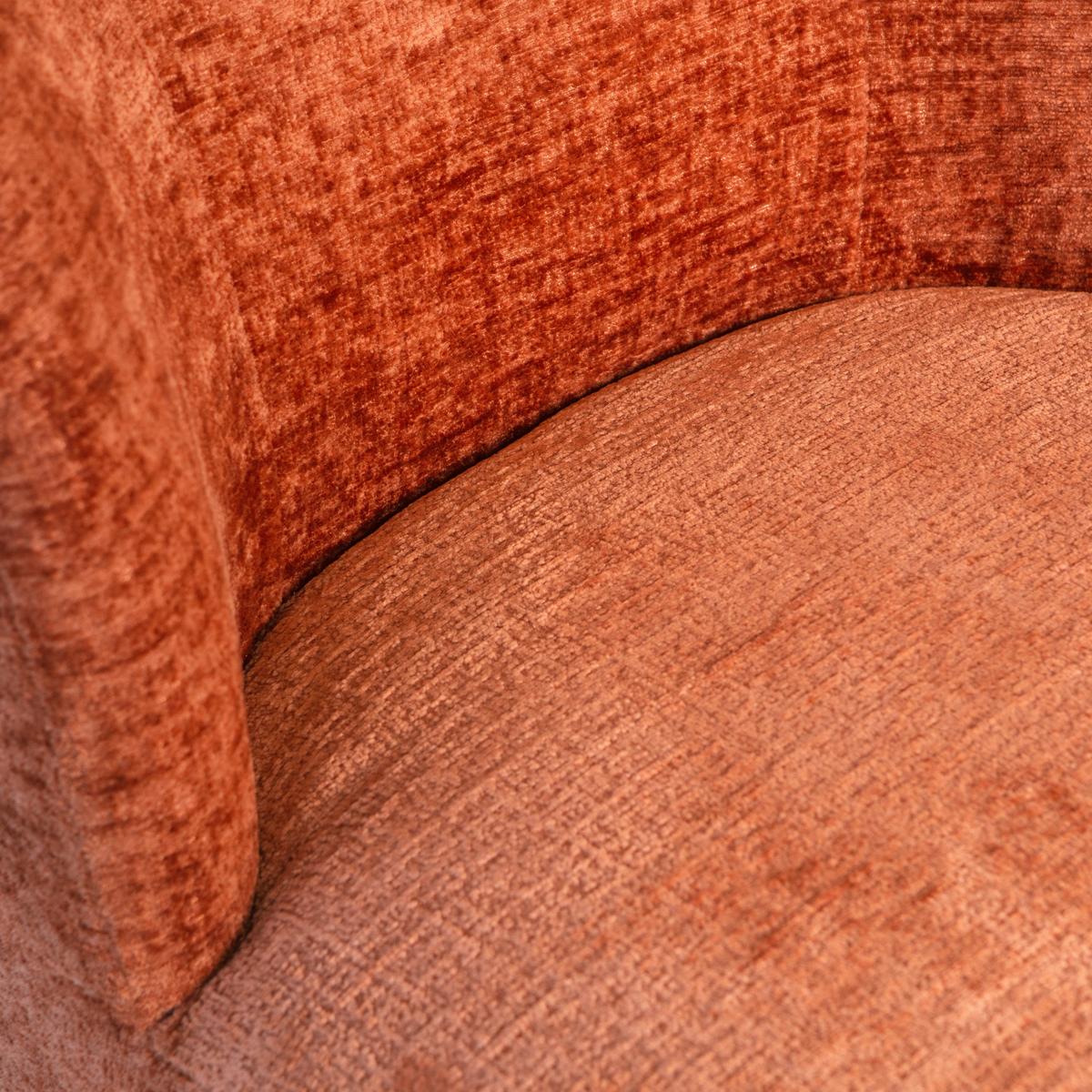 Sessel Atty Dunkelorange B: 74 Cm - Dunkelorange/Schwarz, Design, Textil (74/75/65cm) - Livetastic