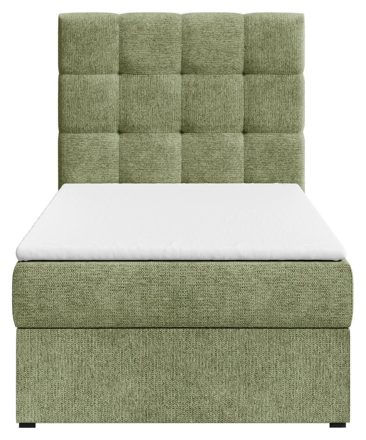 Boxbett Oslo mit Topper 90x200 - Dunkelgrün/Schwarz, MODERN, Holz/Kunststoff (90/200cm) - Livetastic