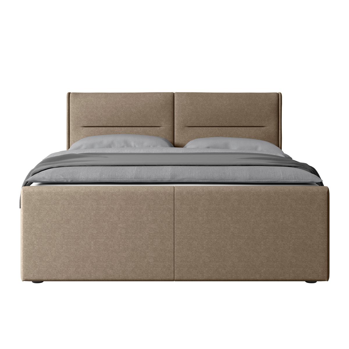 Boxspringbett mit Bettkasten Kyoto Beige 180x200 - Beige, MODERN, Holz/Kunststoff (180/200cm) - MID.YOU