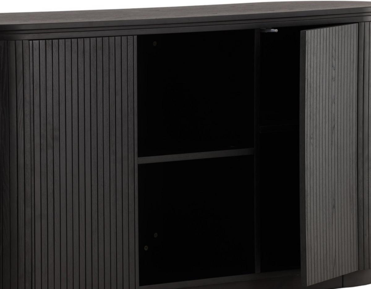 Sideboard Fjällbacka - Schwarz, Design, Holz (160/80/48cm) - Livetastic