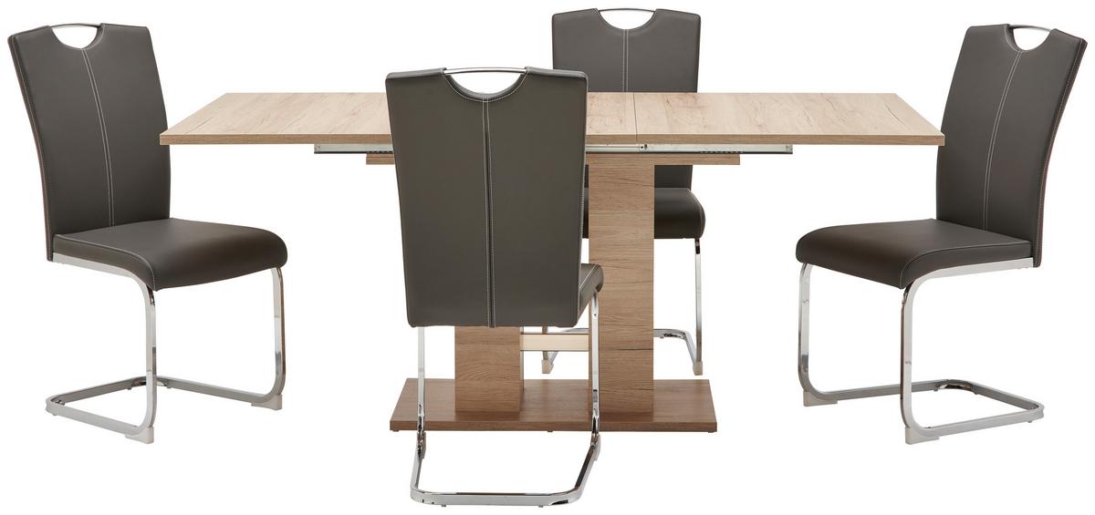Esstisch Ausziehbar Helena 140-220x90 Cm Eiche Dekor - Eichefarben, KONVENTIONELL, Holzwerkstoff (140-220/76/90cm)