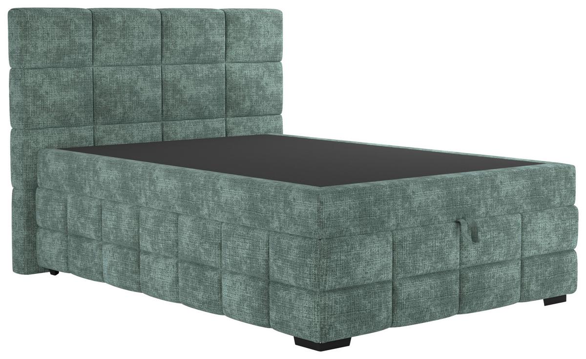 Polsterbett Vega Grün, Lf: 140 X 200 Cm - Grün, Trend, Holz/Textil (140/200cm)