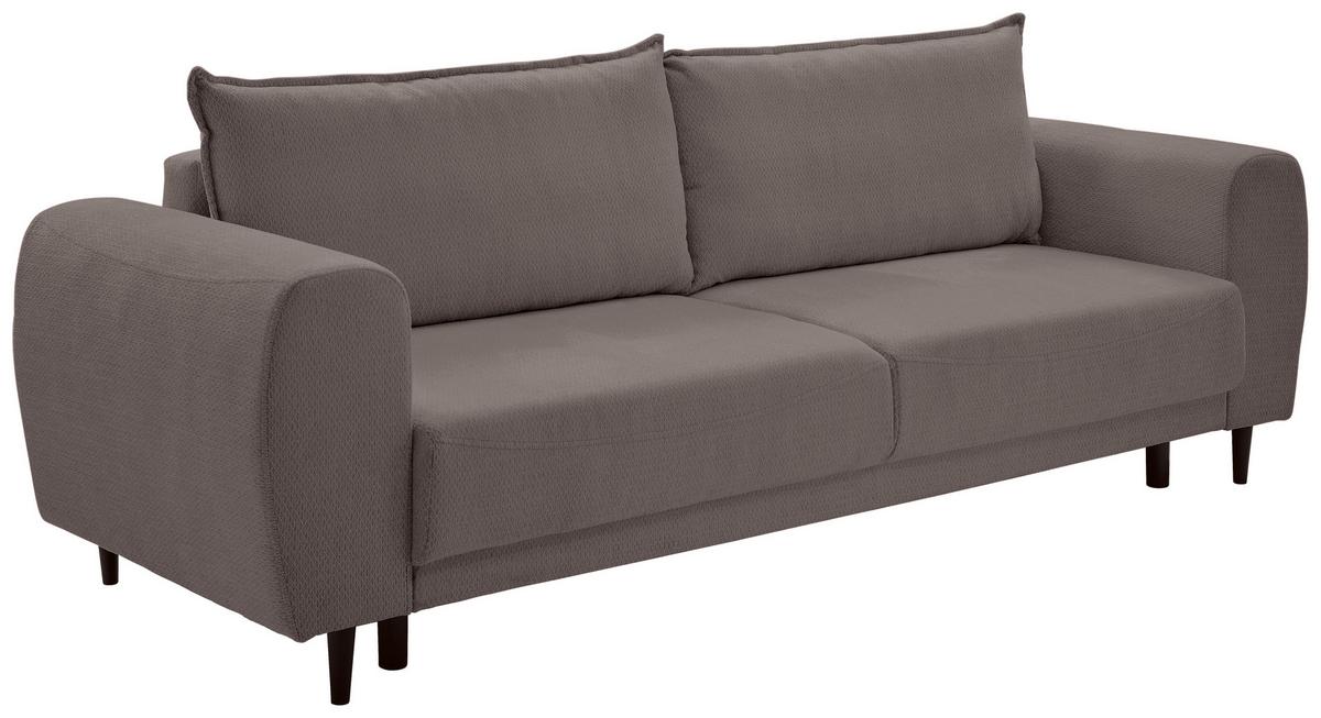 3-sitzer-sofa Mit Schlaffunktion Siena B: 245 Cm - Schwarz/Braun, KONVENTIONELL, Textil (245/85/92cm) - Livetastic
