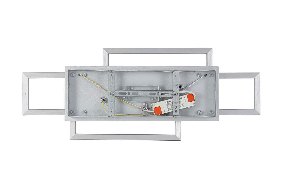 STROPNÉ LED SVIETIDLO MEGA - strieborná/niklová, Modern, kov/plast (72/28,4/8cm) - Mömax