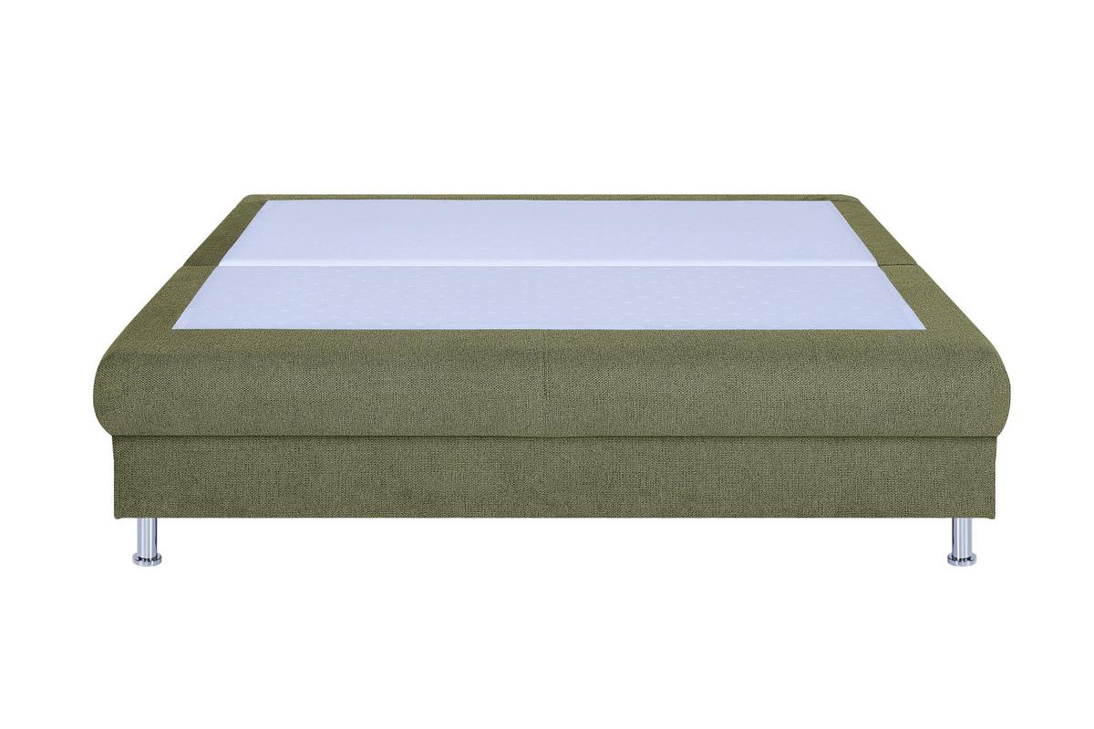 Schlafsofa mit Bettkasten Ken Olivgrün - Chromfarben/Schwarz, Design, Holzwerkstoff/Textil (200/92/90cm) - P & B