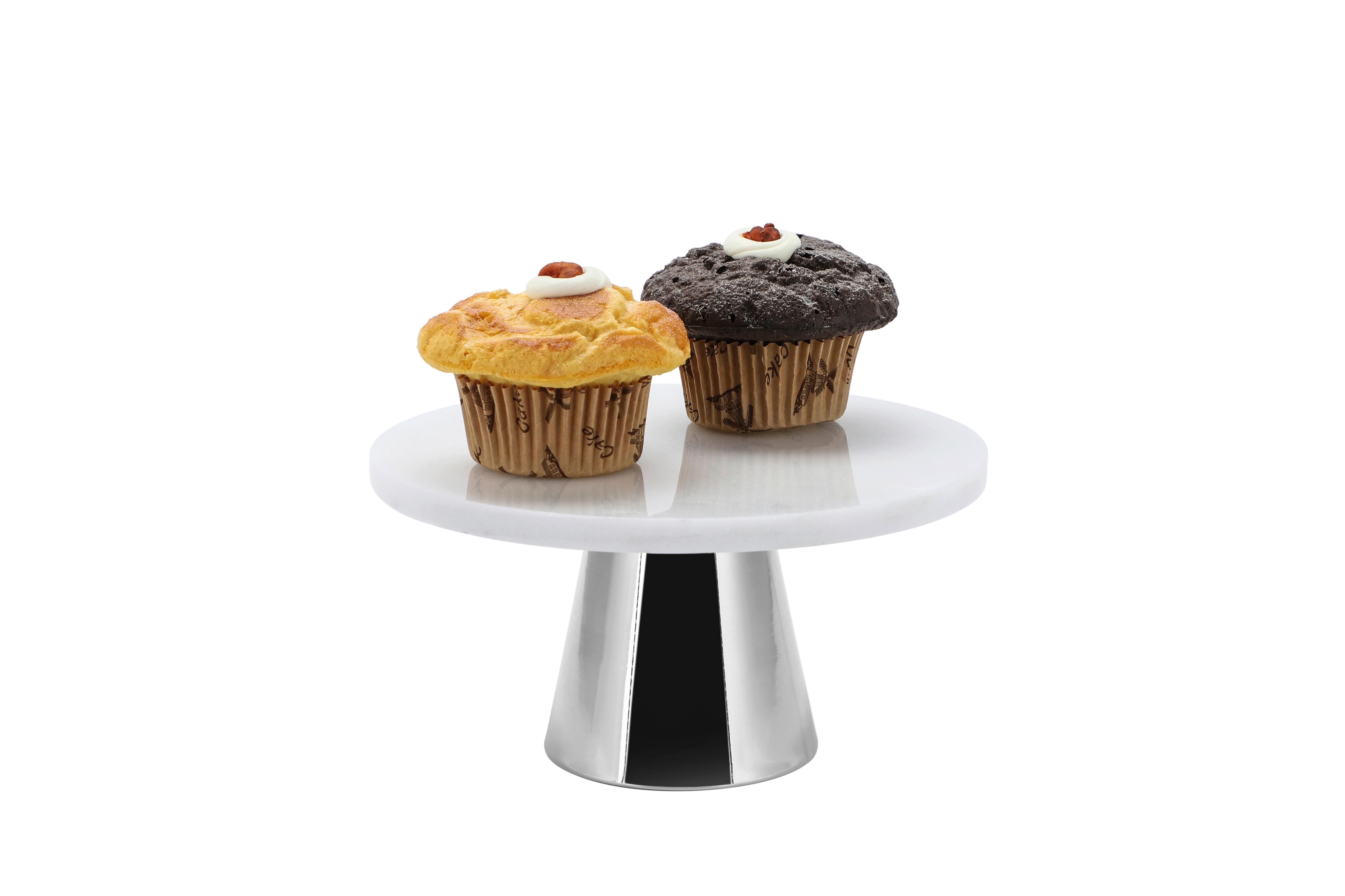 Tortenplatte Ew-Tp-2201 - Silberfarben, Basics, Stein/Metall (22cm) - Echtwerk