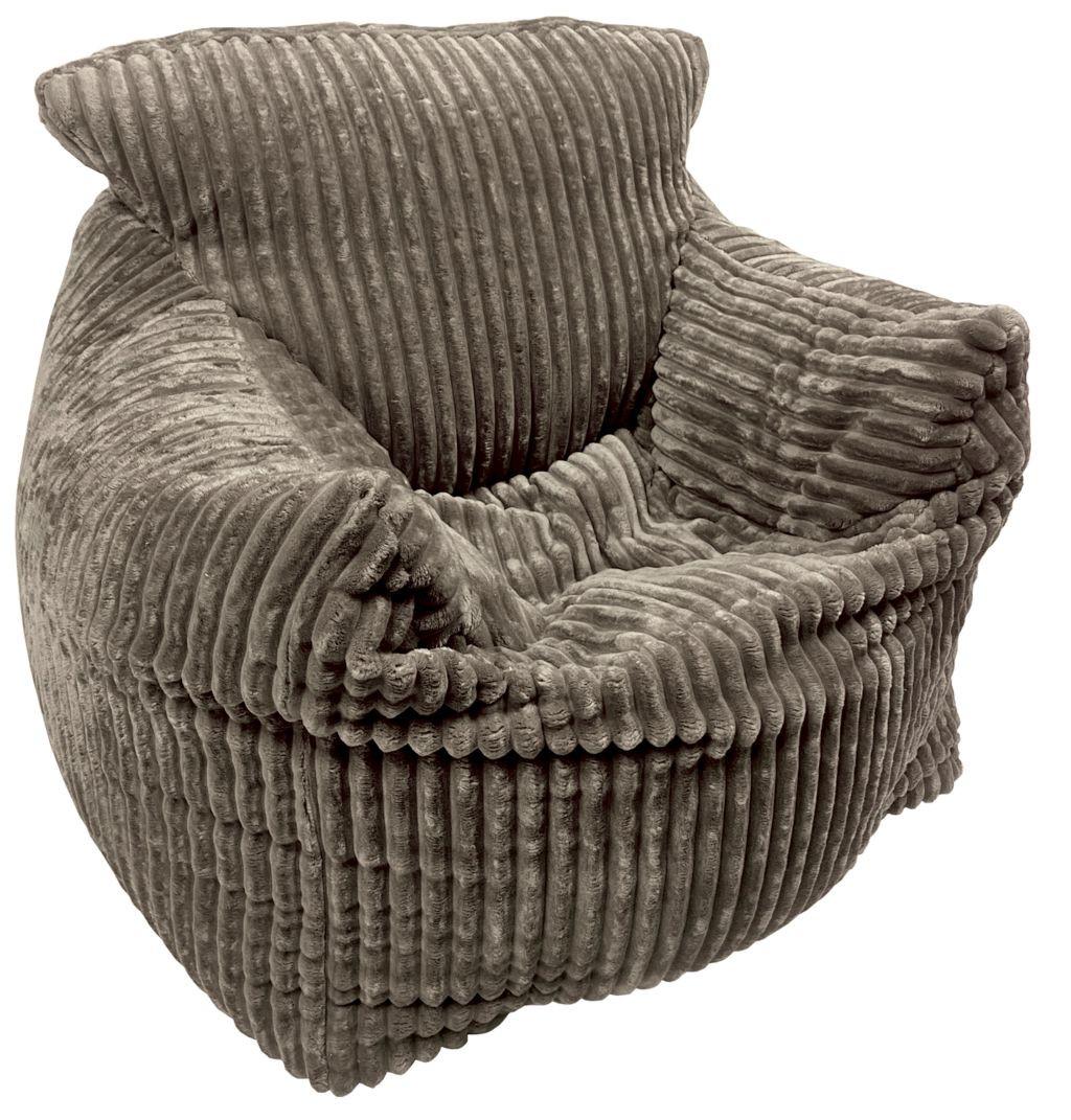 Sedací vak VALLVIK, sivobéžový menčester TILIA - sivobéžová, Design, textil (90/85/100cm)