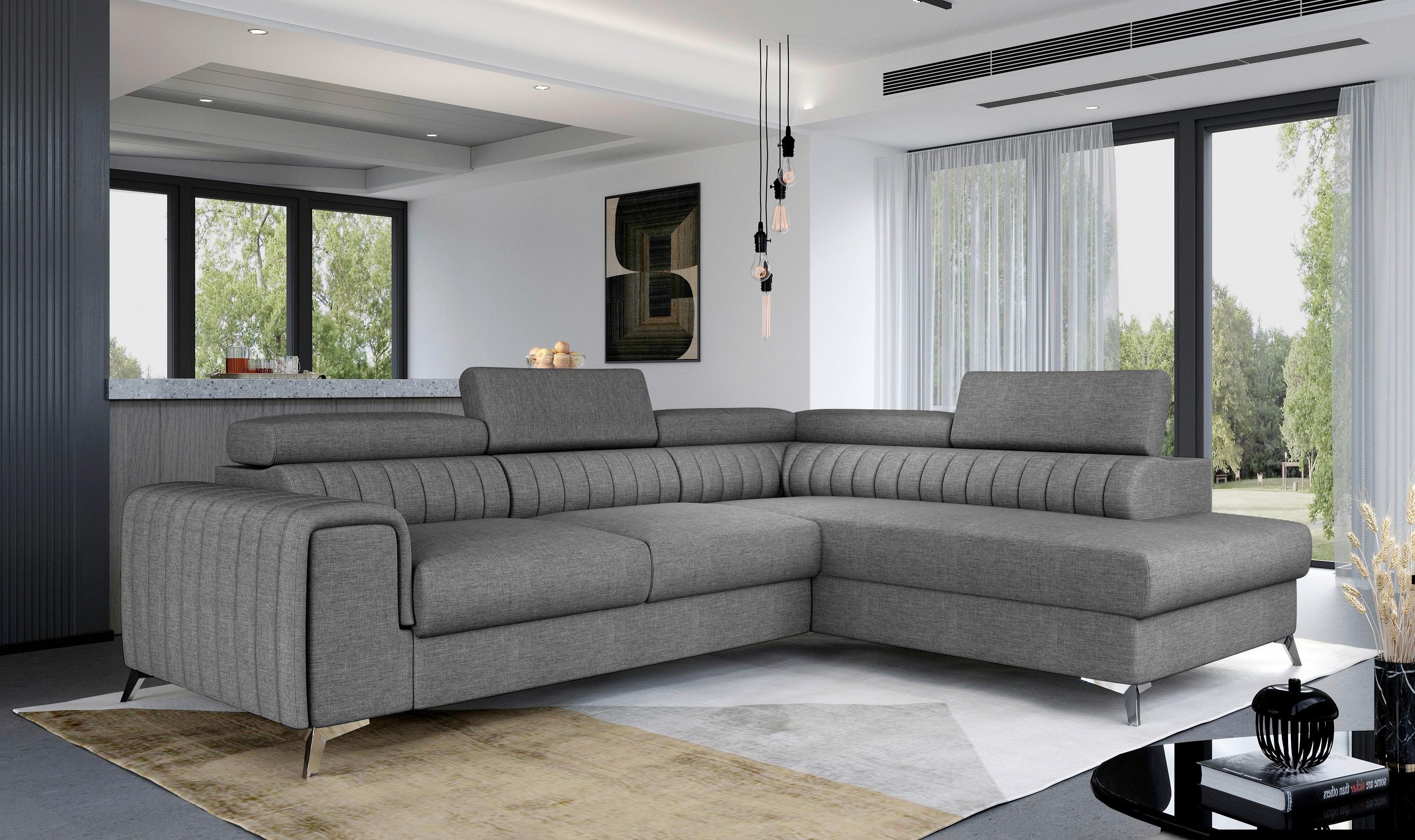 ECKSOFA Laurence Grau S: 278x205 cm