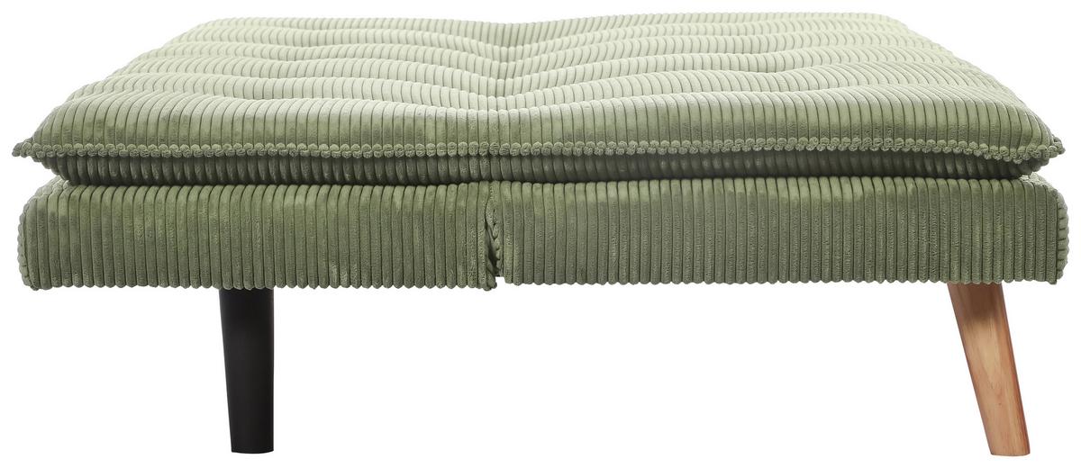 Schlafsofa Passau Grün B: 181 Cm - Schwarz/Naturfarben, Basics, Holz/Textil (181/77cm) - P & B