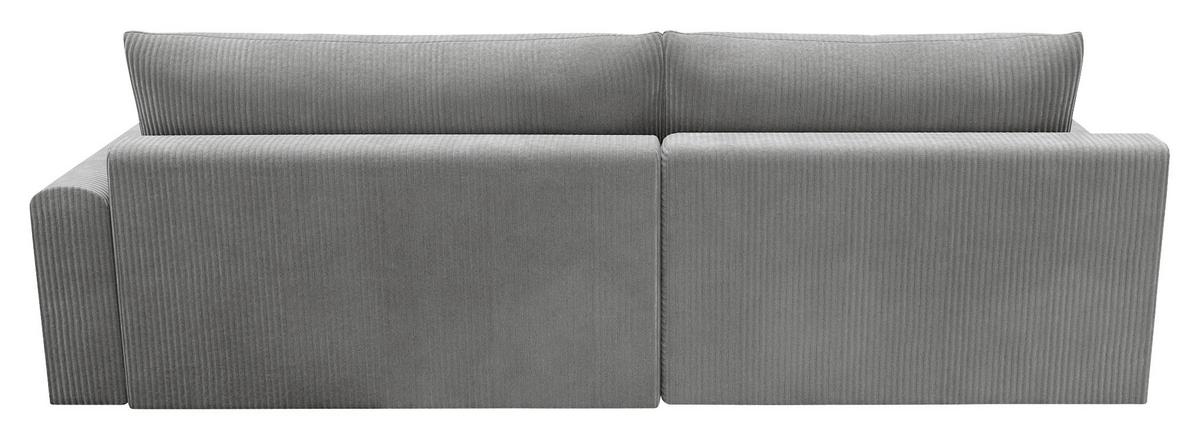 Eckschlafsofa Prag, Grau S: 167x253 cm - Schwarz/Grau, MODERN, Textil (167/253cm) - Trendmanufaktur