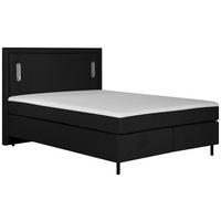 Boxspringbett mit Matratze 160x200 cm Nidda - Schwarz, MODERN, Textil (160/200cm) - Livetastic