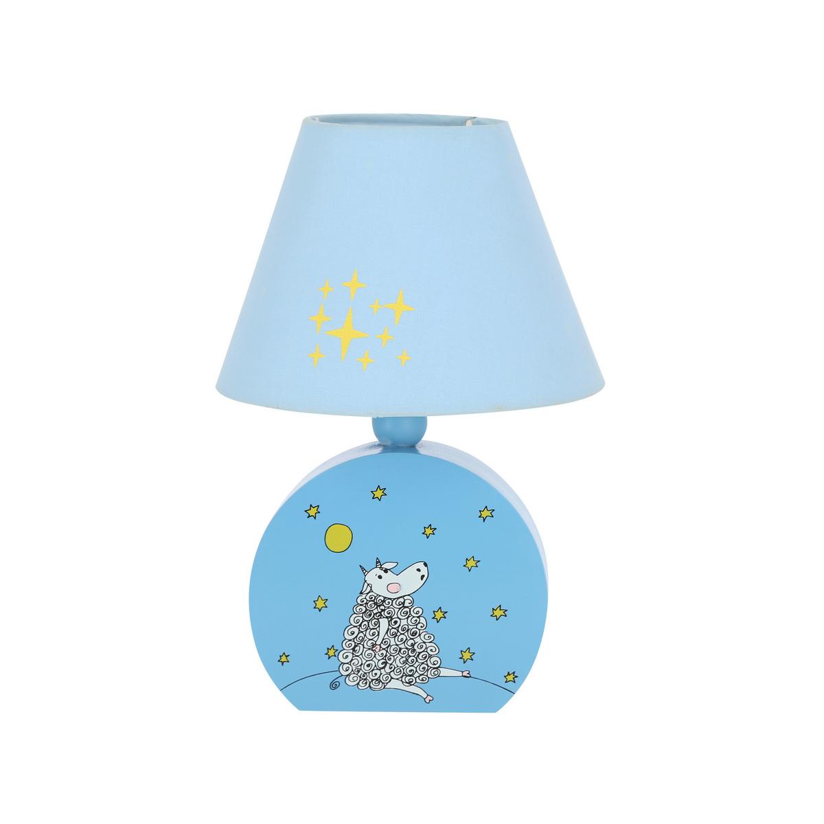 Kindertischleuchte 41-25206 Dolly - Hellblau, Basics, Holzwerkstoff/Textil (17/17/20cm)