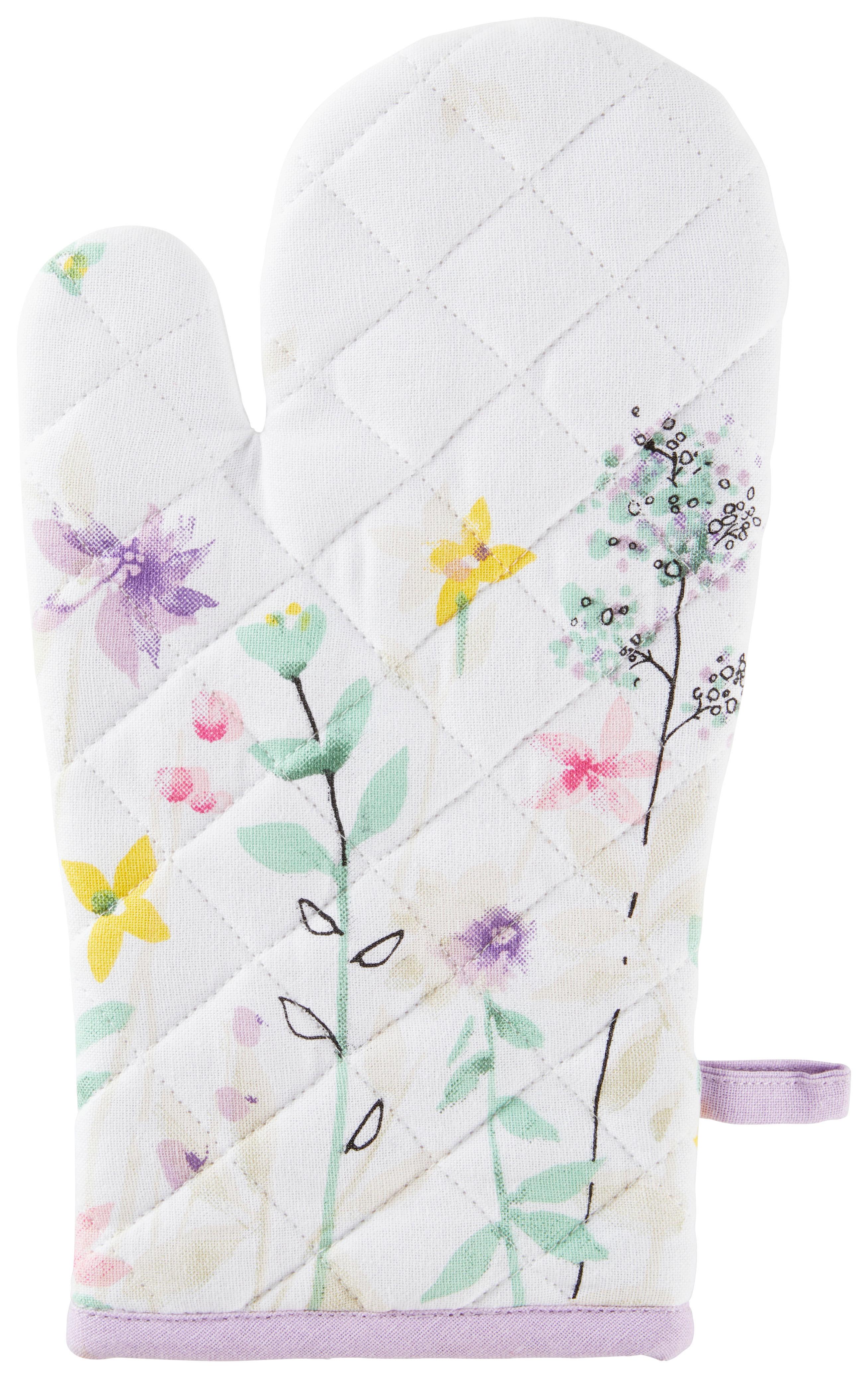 Ofenhandschuh Viola - Pink/Champagner, MODERN, Textil (31/16cm) - Luca Bessoni