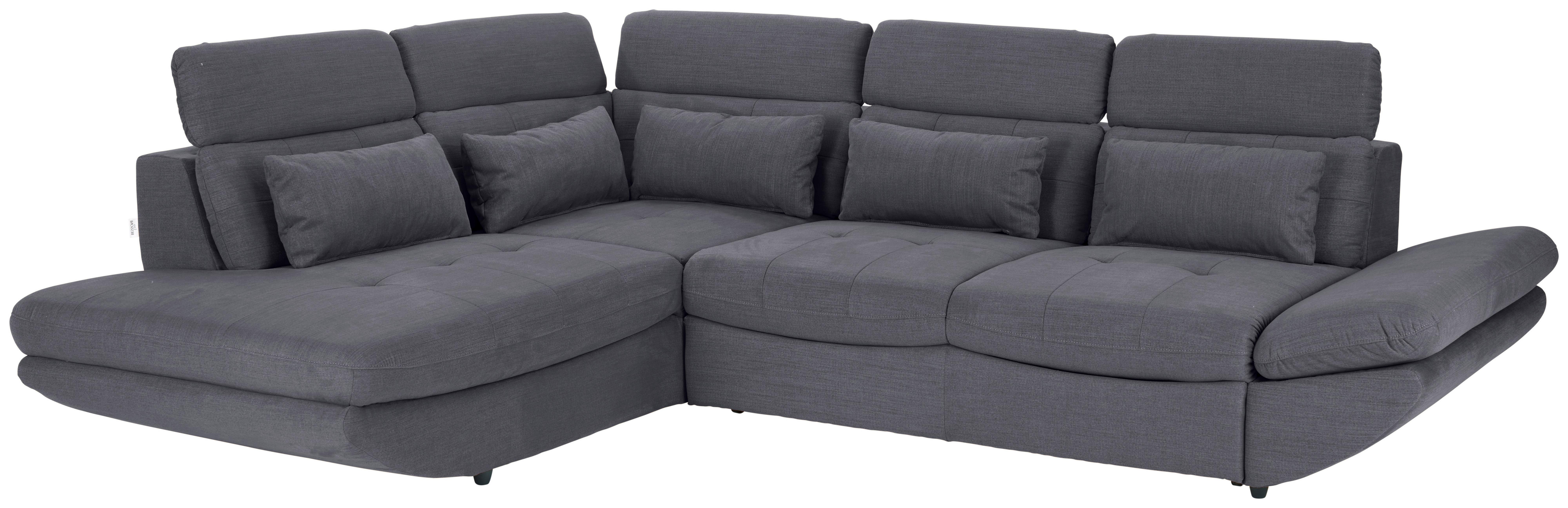 Ecksofa mit Schlaffunktion Park Dunkelblau 233x311 cm - Schwarz/Dunkelblau, MODERN, Textil (233/311cm) - Luca Bessoni