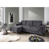Eckschlafsofa Zona, Schwarz S: 143x237 Cm - Schwarz, KONVENTIONELL, Textil (143/237cm) - Livetastic