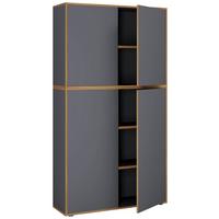 Aktenschrank Salia Anthrazit, Honigeiche B:100 Cm - Honigeiche/Anthrazit, Design, Holzwerkstoff (100/183/33cm) - MID.YOU