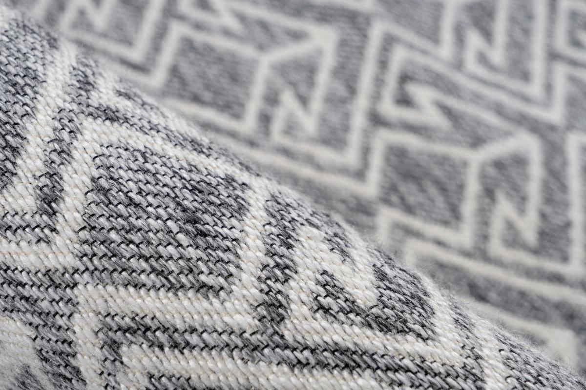 Webteppich Creme/grau Yoga 80x150 Cm - Creme/Grau, Trend, Textil (80/150cm) - Kayoom
