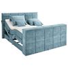 Boxspringbett Mit Topper 180x200 Cm Denver - Blau, KONVENTIONELL, Textil (180/200cm) - Carryhome