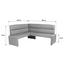 Eckbank Valentina - Grau, KONVENTIONELL, Holzwerkstoff (160/200cm) Eckbank Valentina - Grau, KONVENTIONELL, Holzwerkstoff (160/200cm)