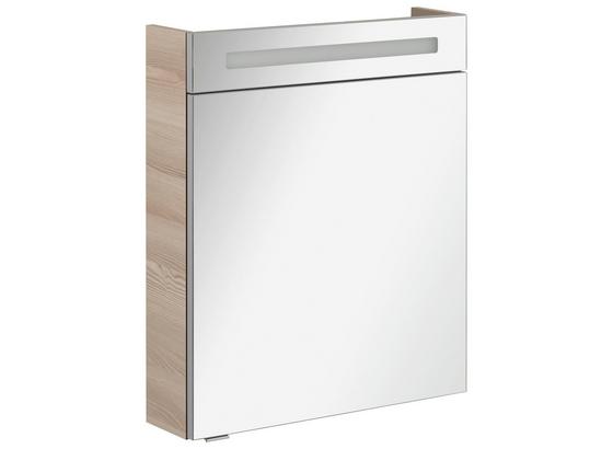 Spiegelschrank B.clever 60 cm Esche - Eschefarben, MODERN, Glas/Holzwerkstoff (60/71/16cm) - Fackelmann Spiegelschrank B.clever 60 cm Esche - Eschefarben, MODERN, Glas/Holzwerkstoff (60/71/16cm) - Fackelmann