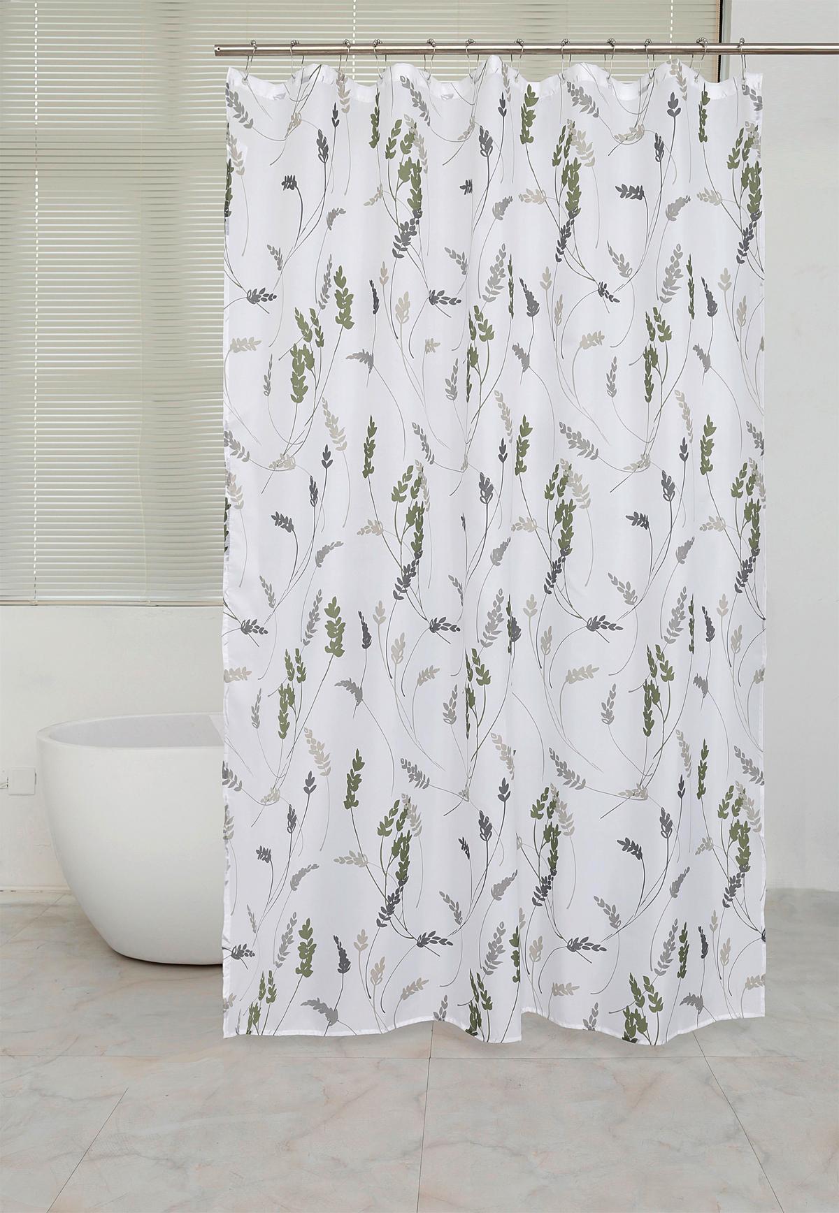 Duschvorhang Svenja 180x200 Cm Grün/grau Halbtransparent - Olivgrün/Grau, MODERN, Textil (180/200cm) - Luca Bessoni