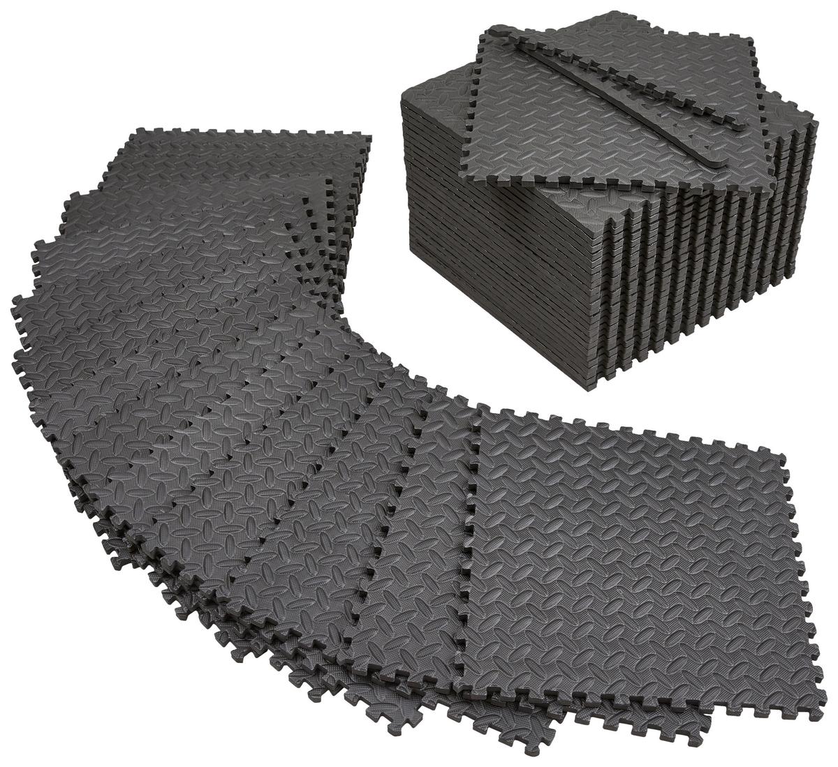 UNTERLAGSMATTE für alle Fußböden - Schwarz, Basics, Kunststoff (40/40/6,5cm)