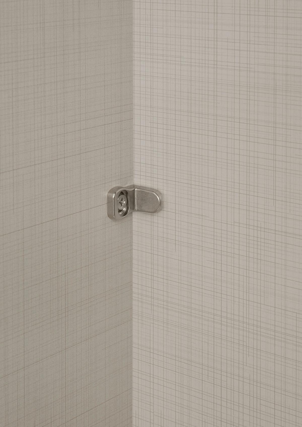 Šatní skříň LUMOS, šířka 298 cm - bílá/barvy hliníku, Konvenční, kov/kompozitní dřevo (298/222/68cm)