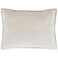 Zierkissen Lea 62x47 cm Polyester Beige mit Zipp - Beige, KONVENTIONELL, Textil (62/47cm) - Luca Bessoni