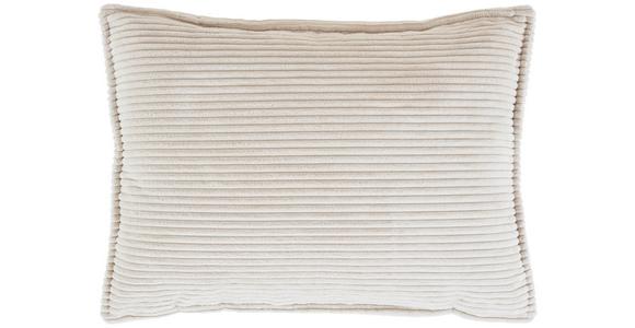 Zierkissen Lea 62x47 cm Polyester Beige mit Zipp - Beige, KONVENTIONELL, Textil (62/47cm) - Luca Bessoni