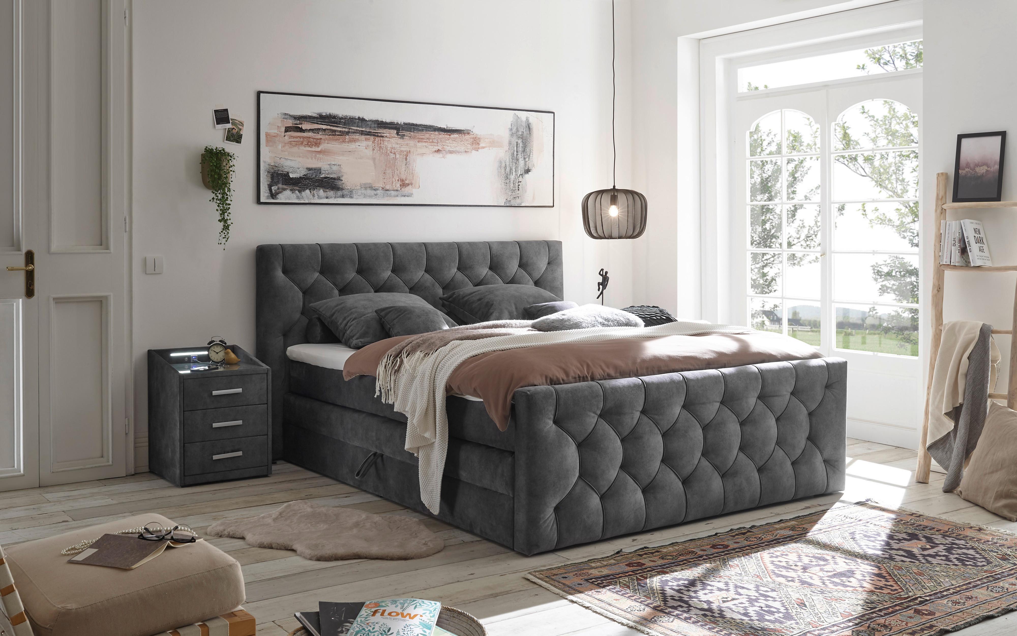 Boxspringbett Mit Topper 180x200 Cm Cashfield