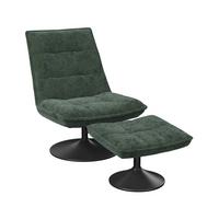 Relaxliege Kairo grün Sitzfläche drehbar, B: 71 cm - Schwarz/Grün, MODERN, Holz/Textil (71/88/89cm)