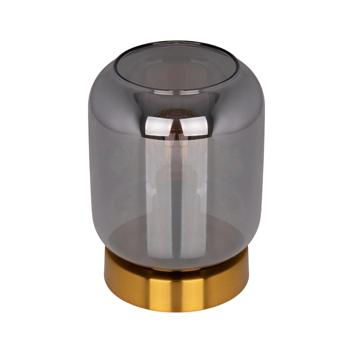 Tischleuchte Exkl. E14, mit Schalter - Schwarz/Weiß, Design, Glas/Metall (12/17cm) - Näve