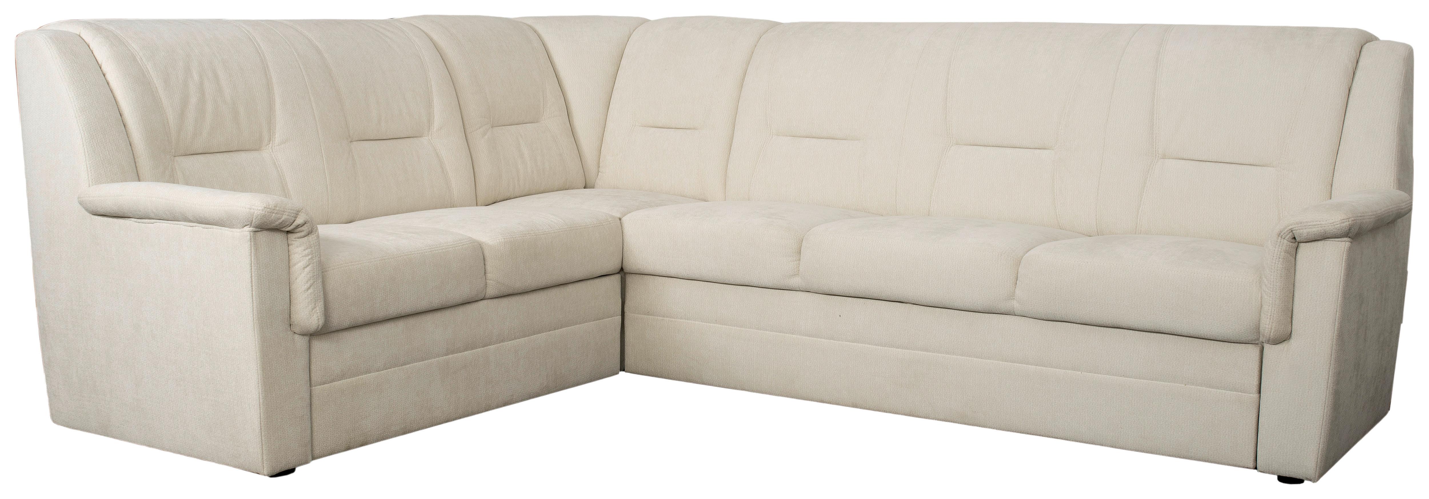 ECKSCHLAFSOFA Rafael, Creme S: 279x224cm - Beige/Creme, Trend, Textil (279/224cm)