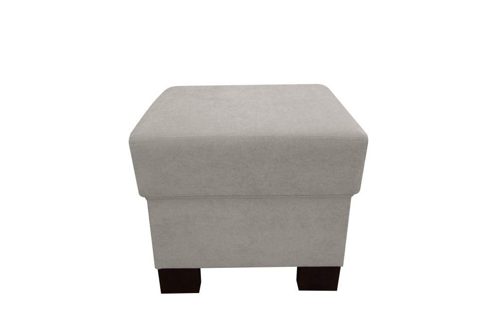 Taburet CHANDLER, šedohnedá, max. do 150 kg - hnědá/šedohnědá, Design, dřevo/kompozitní dřevo (51/43/51cm) - Ondega