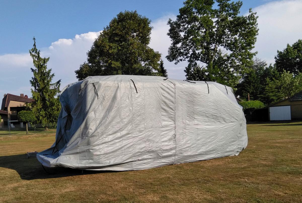 Schutzplane Abdeckplane für Wohnmobil Gr. M Grau - Grau, Basics, Kunststoff (235/275/730cm)