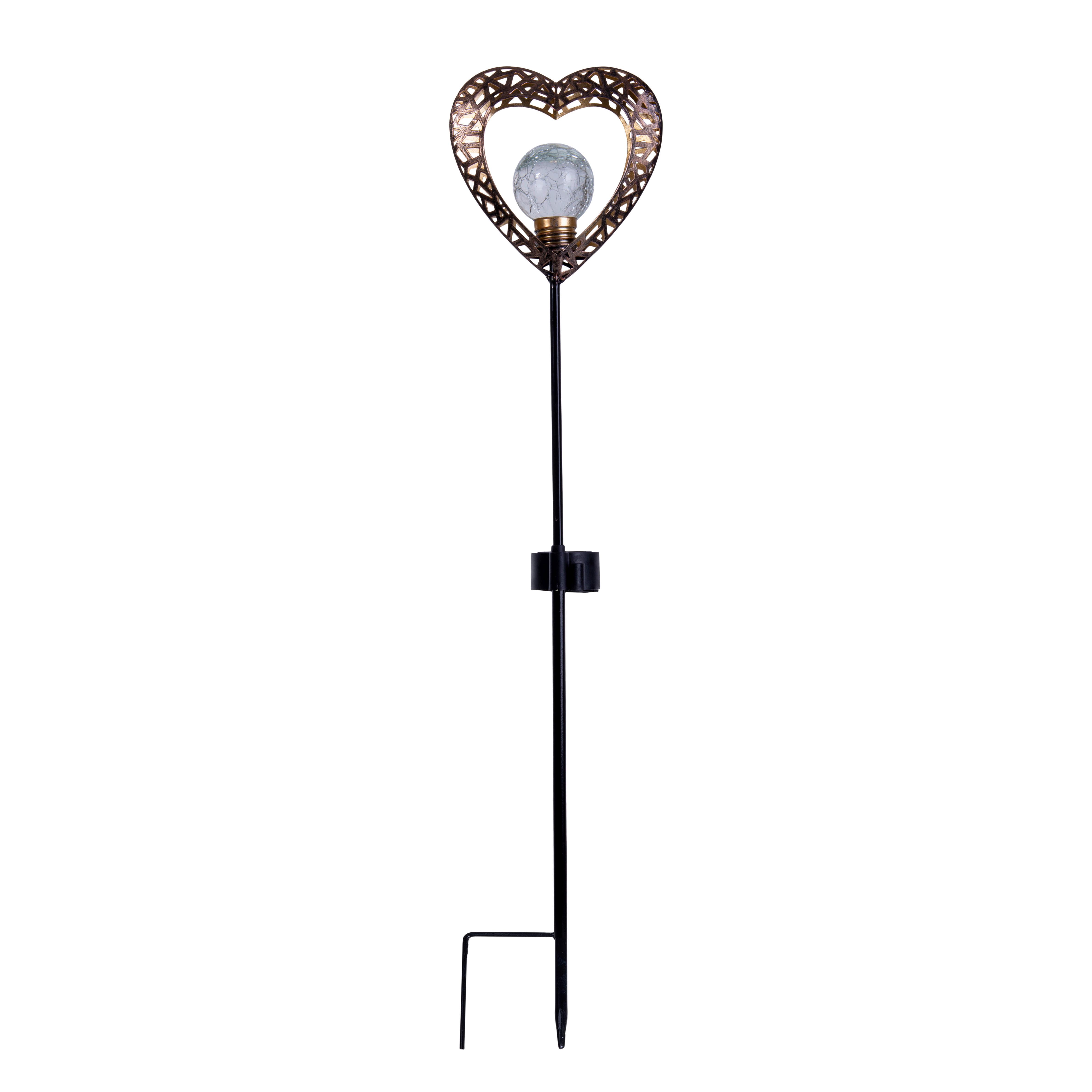 Solarleuchte Mit Erdspieß Schwarz H: 59 Cm