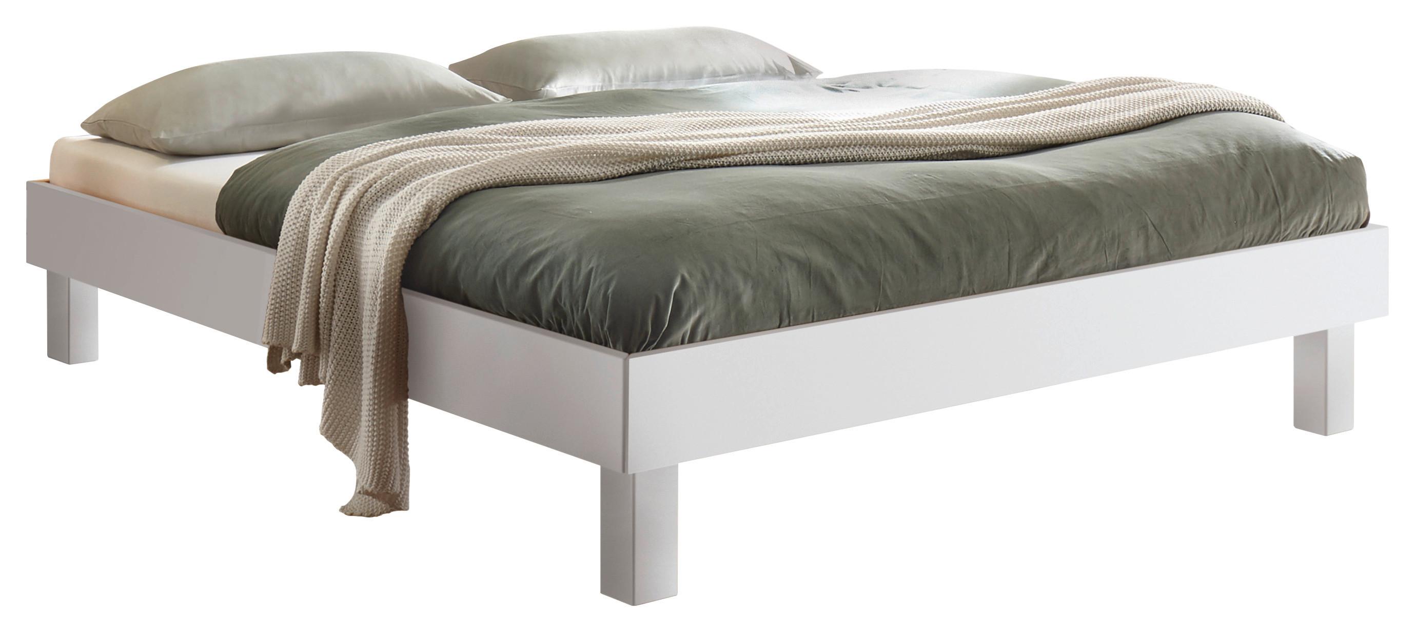 Bett Rapallo, Weiß 90x200 cm - Weiß, Natur, Holzwerkstoff (90/200cm) - Hasena