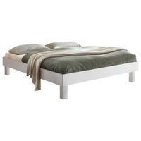 Bett Rapallo, Weiß 160x200 cm - Weiß, Natur, Holzwerkstoff (160/200cm) - Hasena